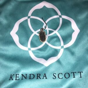 SINGULAR KENDRA SCOTT silver druzy drop earring